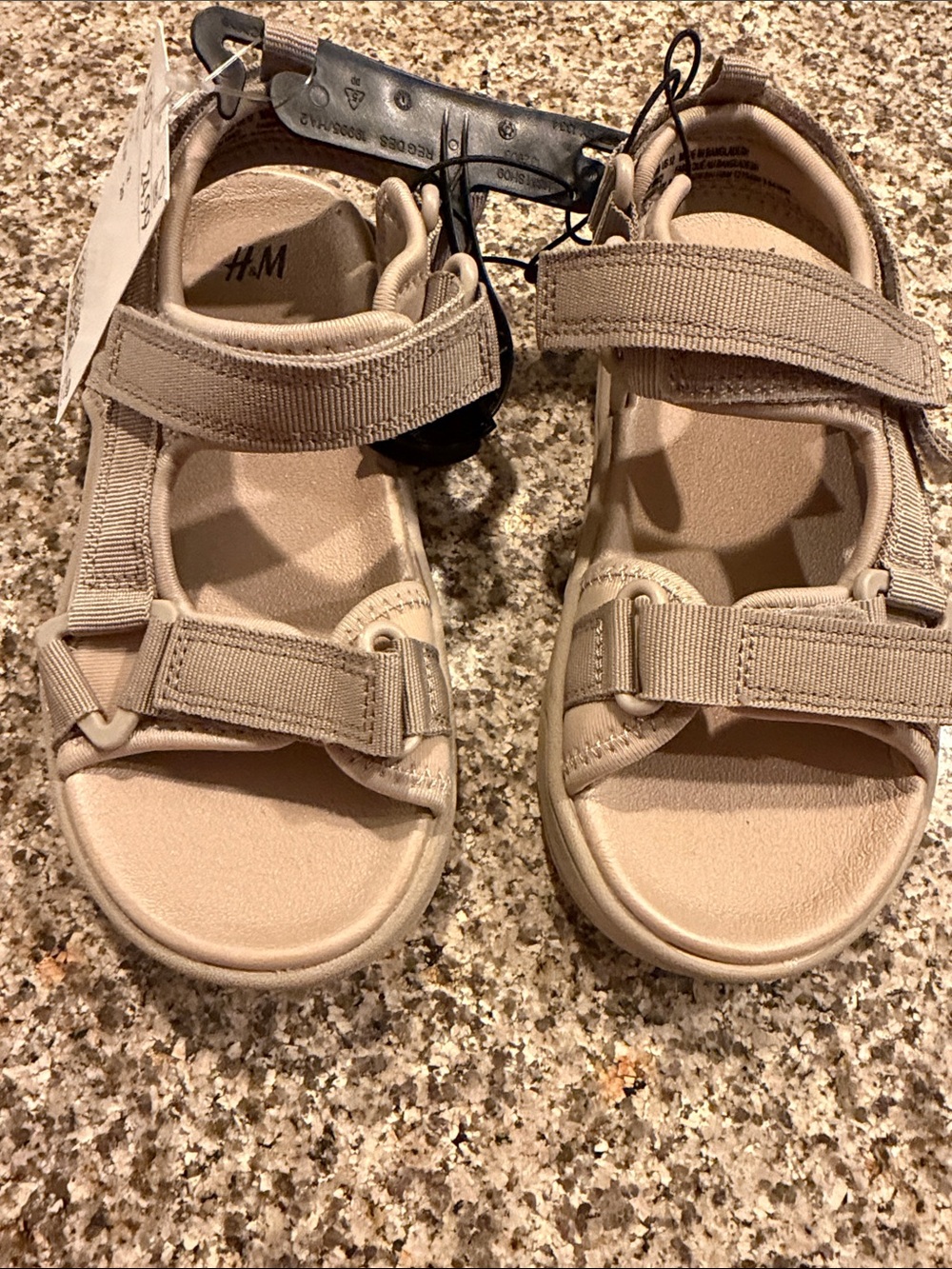 H&M Kids Tan Adjustable Strap Sandals